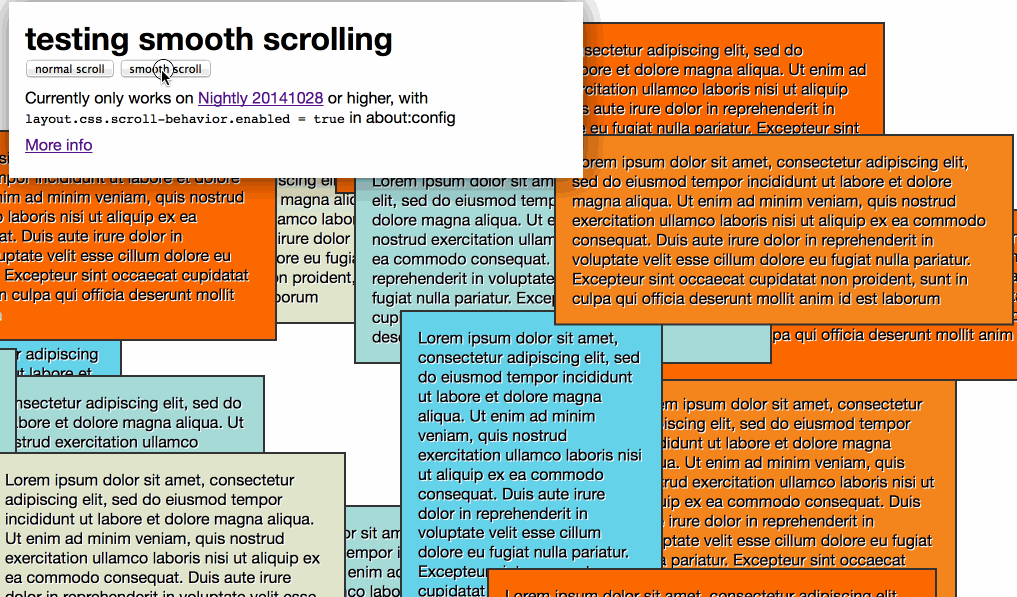native smooth scrolling