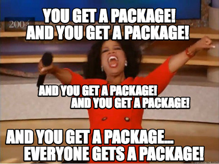 Oprah giving free packages away to everyone