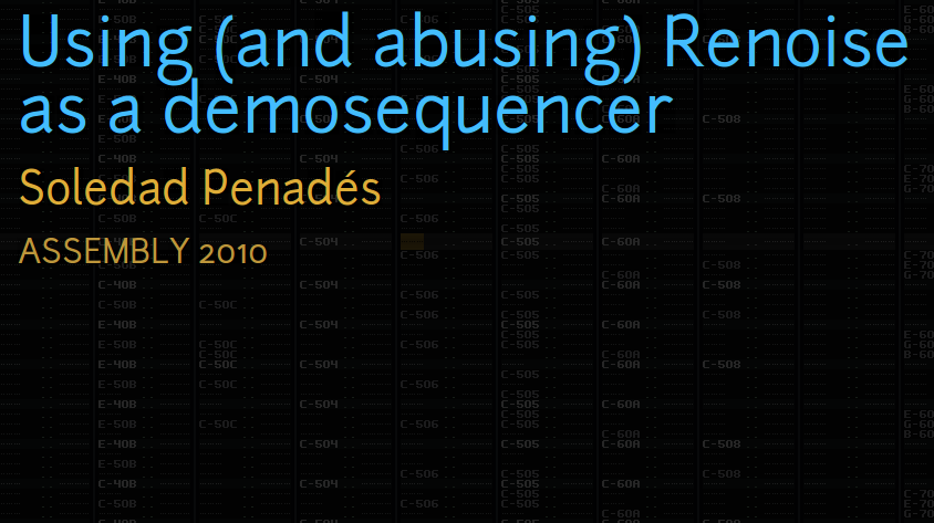 Using (and abusing) Renoise as a demosequencer